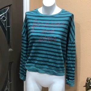 Sundry forever and ever striped sweatshirt